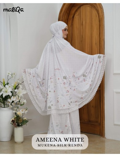 MUKENA SLIK AMEENA WHITE