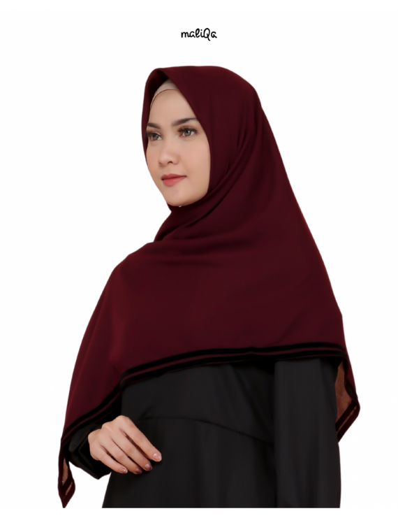 SQUARE STRIPE GARNET BLACK