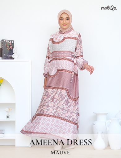 DRESS AMEENA MAUVE